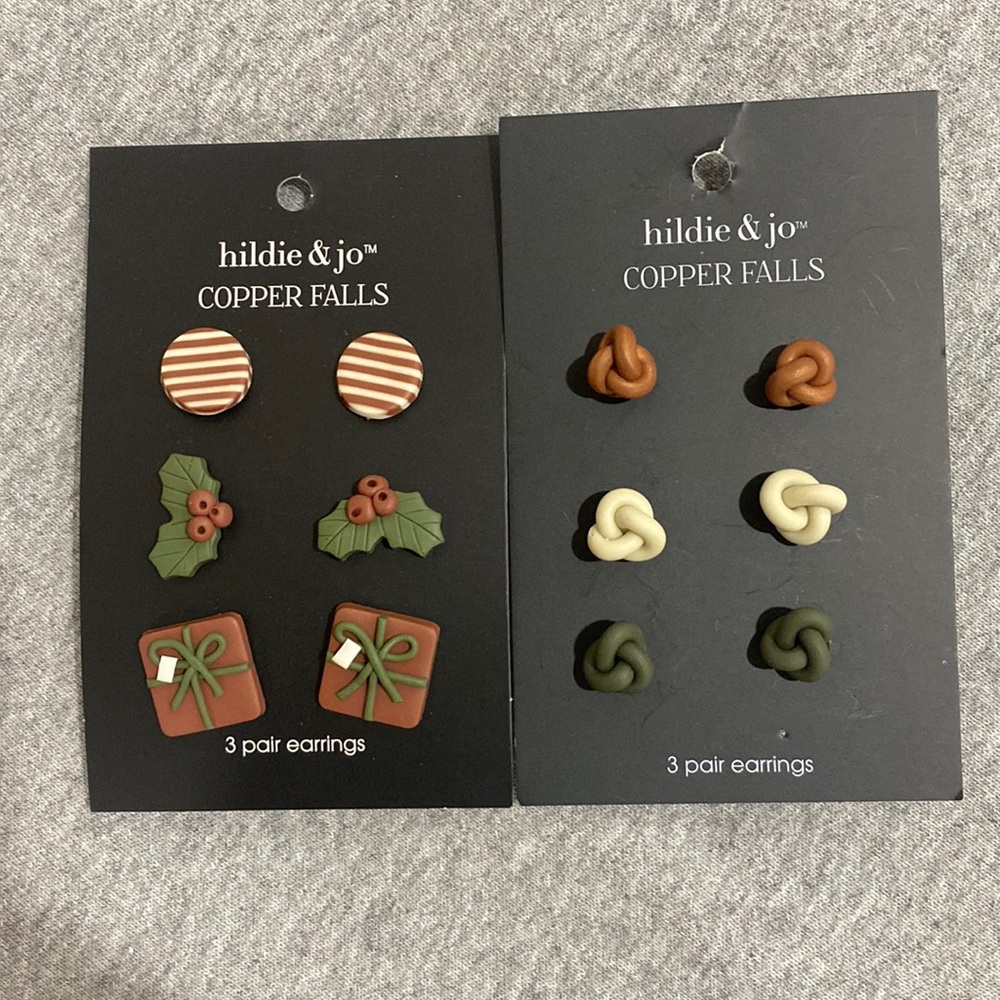 Christmas clay earrings